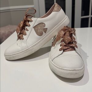 Kate Spade Fez Action Nappa Calf Sneakers Rose Gold Women's Size 9.5